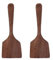 Espátula de Madera de 2 Piezas, 33.5cm Mango Largo Antiadherente Multiusos Espátulas Planas para Freír Utensilios de Cocina de Madera para Casa Restaurante