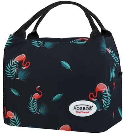 Aosbos Lunch Bag Insulated Lunch Bags for Women Water-Resistant Thermal Lunch Tote Bag Small Cool Bag Lunch Box for Men Ladies Girls Kids Adults Work Office School Picnic Outdoor, 8.5L