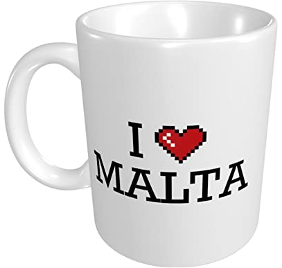 Kaffeetasse Geschenk I Love Malta Tasse Lustige Bürotassen Dicke Kaffeetasse