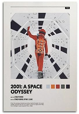 GLUC ONZS 2001:a Space Odyssey Poster, klassisches Film- und Fernsehposter, Album, Poster, Jugendzimmer, Wanddekoration, 30 x 45 cm, ungerahmter Stil