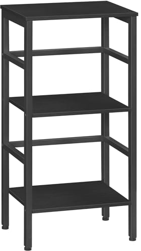 HOOBRO Estantería de Escalera, Estantería para Discos, Librería de 3 Estantes, Estantería para Plantas, Ahorro de Espacio, Estructura Metálica, Sala de Estar, Dormitorio EBB80CJ01