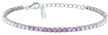 CHRIST Damen-Armband 925er Silber, recycelt Zirkonia One Size, Lila 32027308
