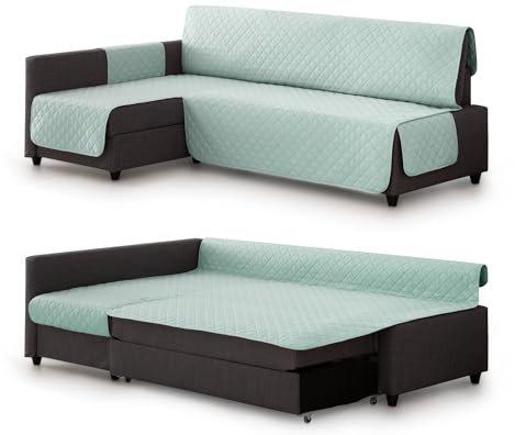 Milica Gepolsterter Bezug kompatibel mit IKEA Friheten Ecksofa | Waschbarer Schutz in elegantem Design | Für Linke oder rechte Chaiselongue geeignet | Für Haustiere und Kinder geeignet | Farbe Mint