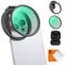 K&F Concept 67mm Clip-on Magnético Filtro Polarizador Circular para Teléfono,Filtro CPL para Teléfono Móvil Lente con Clip Compatible con iPhone 15 Pro MAX 14 13 12 11