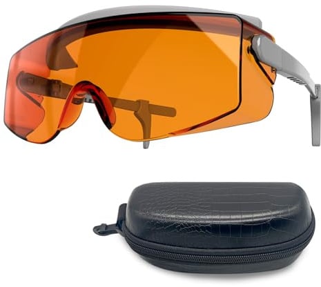 VOLTSPARK Laserschutzbrille, 180 nm-532 nm, Wellenlängen, OD6+, UV-Schutz, Violett, Blau, Grün (405 nm, 445 nm, 450 nm, 473 nm, 532 nm), ideal für Tattoo- und Augenbrauenentfernung