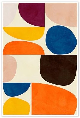 Vivid Bauhaus I Poster von Ana Rut Bre 60 x 90 cm Bunt Wandbilder Wanddeko