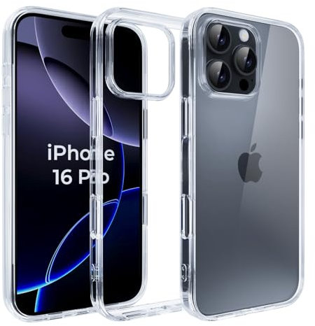 Clear Case For Apple iPhone 16 Pro 6.3'' Silicone Case Soft Gel Transparent Phone Cover For iPhone 16 Pro