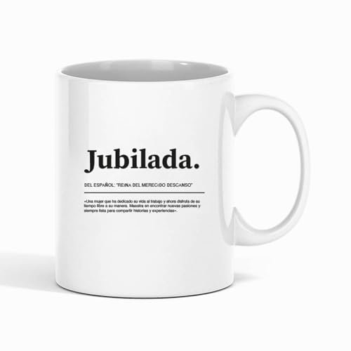 Taza Frase Definición Jubilada Regalo Familia Taza de Cerámica regalos originales (jubilada)