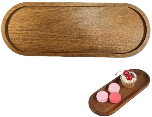 YSBCNK Wooden Tray - 29x10.8cm Display & Serving Tray for Fruit, Snacks, Appetizer, Sushi