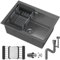 VELPAX Stainless Steel Kitchen Sink,50 x 43cm,Inset Kitchens Sink,with Waste Kit,Drain Pipe,Pull-Out Drainer Basket,Suitable for Bathroom,Caravan Travelling