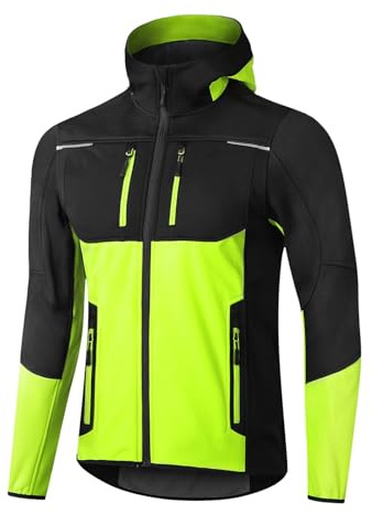 ZDSUHYIW Fahrradjacke Herren Wasserdicht Atmungsaktiv Radjacke Winter Laufjacke Winterjacke Fahrrad Jacken Für Radfahren Joggen Wandern Arbeitsjacke Softshelljacke Arbeitskleidung