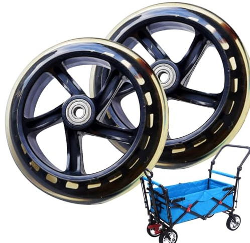 Scooter-Rad – 2 Stück, Skateboard-, 145/180/200 mm, massiver Reifen mit Nabe, geeignet für Trolleys, Roller, Rollstühle, Rollwagen, tägliche Mobilitätsnutzung