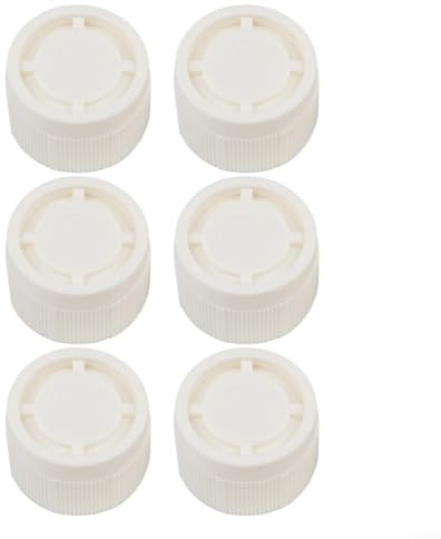 MeevrgR 6-Pack White Radiator Valve Covers, M30x1.5 Thermostatic Valve Cap, Decorative Plastic Adjustment Knob Cover, Easy Snap-On Installation for Heating System