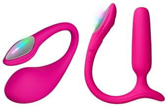 LOVENSE Lush 4 Wearable G-Punkt-Ei-Vibrator, Sextoy & Spielzeug für Frauen + LOVENSE Lush Anal-Vibrations-Butt Plug mit LED-Leuchte, einsteigerfreundlich