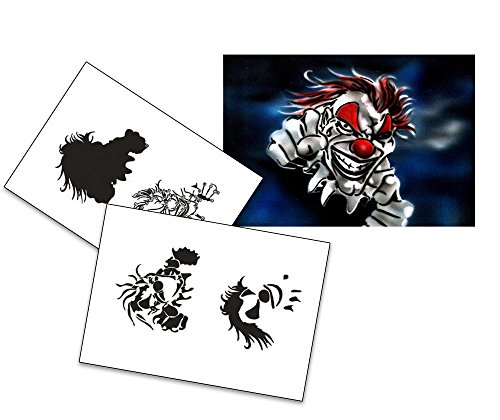 AS-030 Joker Step by Step Airbrushschablone Größe M