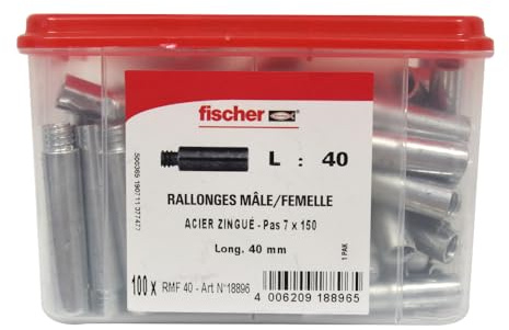 Fischer - Vis - Rallonge patte à vis 7x150 - 40mm | Rallonge 7 x 150 zinguée - 40 mm - Fischer