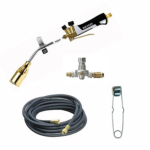 Sievert Turboroofer Detail Torch Kit - Heavy-Duty, Windproof Flame - 18-inch Torch Assembly, 25 ft. Hose, Adjustable Regulator - DS2944-NP