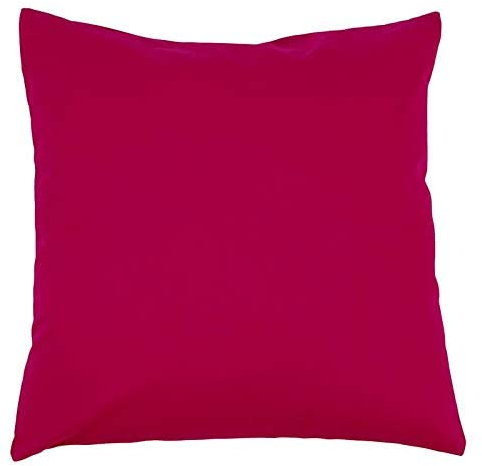 Hans-Textil-Shop Kissenbezug 50x50 cm Uni Pink Baumwolle Dekokissen Kissenhülle Couchkissen Sofakissen Deko Reißverschluss
