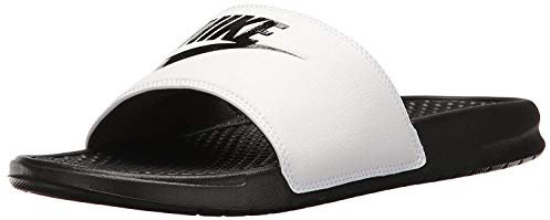 Nike Men's Benassi Just Do It Slides, White (Weiß/Schwarz), 7 UK (41 EU)
