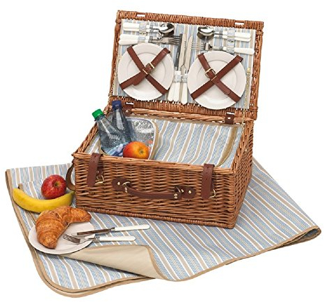 TOPICO Körbe & Behälter, Holz, Beige, Blau, Braun, Unisize 56-0604034