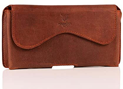 MATADOR kompatibel mit iPhone 6 Plus 6s Plus Echt Lederhülle Leder Hülle Case Tasche Rost Braun