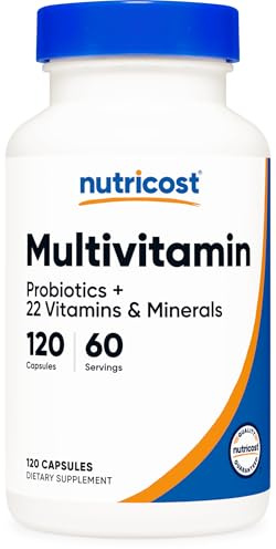 Nutricost Multivitamin with Probiotics 120 Vegetarian Capsules - Packed with Vitamins & Minerals