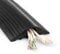 Heavy Duty Black Rubber Floor Cable Wire Cover Tidy Protector Safety Trunking Bumper Ramp 1 Metre with 40mm Hole