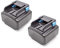 vhbw 2X Batterie Remplacement pour Hitachi HH2414, EB 2420, EB 2430HA, EB 2430R, EB 2433X, 319-807, 319-805 pour Outil électrique (1500 mAh, NiMH, 24 V)