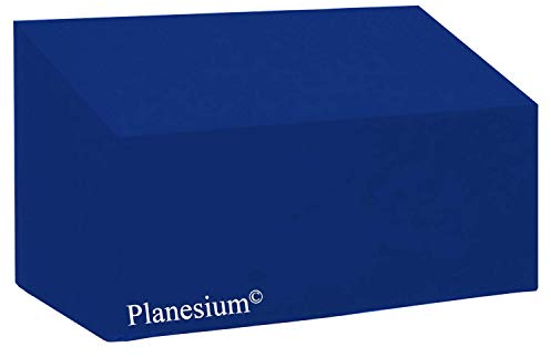 Planesium Premium Gartenbank Abdeckung Gartenmöbel Bank Hülle Schutzhülle Haube Abdeckplane Garnitur wasserdicht atmungsaktiv reißfest 575g / lfm (B 150cm x T 60cm x HH 80cm x HV 60cm, Dunkelblau)