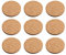 Metafranc 646086 Kork-Pad selbstklebend, Ø 28 mm, 9 Stück, braun