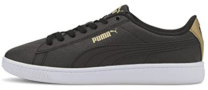 PUMA Women's Vikky V2 Sig Sneaker, White-Gold Black, 5 UK