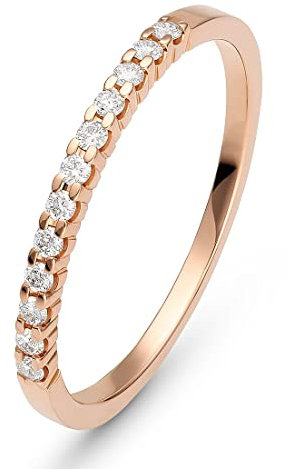 CHRIST Damen-Damenring 12 Diamant 52, Roségold 32010100