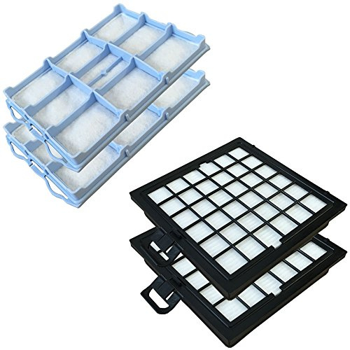 PakTrade Set - 2X HEPA Filter + 2X Motorfilter Kompatibel mit Siemens Bosch VS08G... / BSG8... Serie, Series