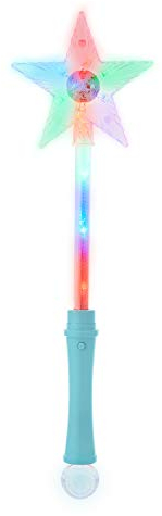 Ultra 3 Blau LED Leuchtstab Zauberstab Magic Wand Disco Licht LED Stab Discokugel Kinder Prinzessin Partys Spielzeug Blinkender Stern Leuchtender Sternen Zauberstab