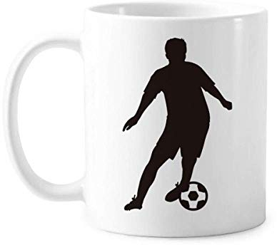 Taza de cerámica con diseño de balón de fútbol