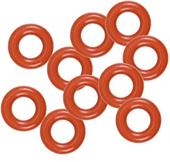 sourcing map 10 Stk. Silikon O Ring VMQ Dichtung 6 mm Außen 3 mm Innen 1,5 mm Breite Rot