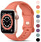 CeMiKa Compatible avec Apple Watch Bracelet 38mm 40mm 41mm 42mm 44mm 45mm 46mm 49mm, Bracelets en Silicone de Remplacement pour iWatch SE Series 10 9 8 7 6 5 4 3 2 1, 38mm/40mm/41mm-S/M, Corail