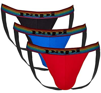 Papi Men's Umpa036 Underwear, Lychee/Prince Blue/Black, XL (Pack of 3)