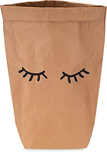 Lifestyle Lover Papiersack Paper Bag Sack Kraftpapier Beutel Mülleimer Braun (Augen)