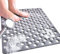 Venuso Tappeto Doccia Antiscivolo con Ventose, 43x75 cm Tappeto Doccia Rettangolare con Fori Di Scarico, Lavabile in Lavatrice, Grigio