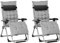 Outsunny 2 Piece Reclining Zero Gravity Chair Metal Frame Folding Garden Sun Lounger with Cushion Headrest, Light Grey