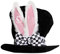 ikasus Osterhase Damen Teeparty Hasen Set, Zylinder mit Hasenohren, Handschuhe,Maske,Bunny Kostümset, Maskerade Zylinder Hut Hasenohren Osterhase Spaß Party Mottoparty, Karneval