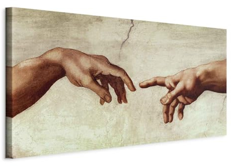 B&D XXL - Leinwandbild Abstrakt Hände Hands, 60x30 cm, 1-teilig, Wohnzimmer | Hochwertige Leinwand, sofort aufhängbar, ideal fürs Wohn- oder Schlafzimmer, wasserfest und lichtecht, langlebig, stilvoll