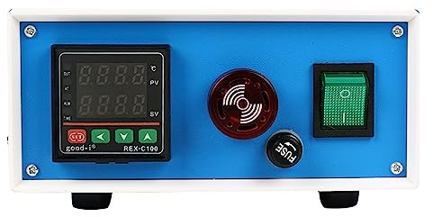 EVERDIJ PID Temperature Controllers Thermostat Box, Digital Display REX-C100, 100-240V