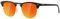kimorn Polarisierte Sonnenbrille Unisex Retro Halb-Randlos Rahmen Klassisch Eyewear AE0550 (Mattschwarzer Roter Spiegel, 52)