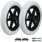 NLAVW Conjunto de Ruedas traseras para Silla de Ruedas de 12 Pulgadas, 12 1/2 x 2 1/4, 2PCRuedas de Repuesto, neumático sólido Gris, Accesorios de Rueda Trasera