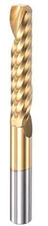 sourcing map End Mill CNC Router Bit 6mm Diameter 32mm Cutting 60mm Length Titanium Plated High Speed Steel Single Spiral Flute Upcut Milling Cutter for Acrylic PVC MDF Hardwood