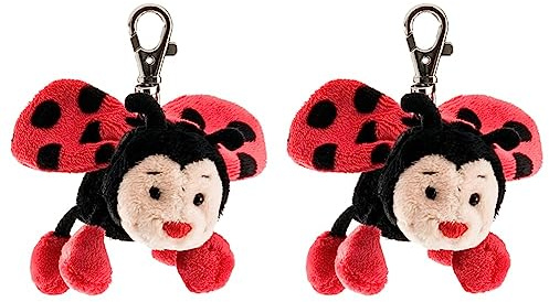Schaffer Knuddel mich! 3161 Plüsch-Schlüsselanhänger Marienkäfer Bolle, 10 cm (Packung mit 2)