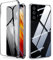 Hülle für Samsung Galaxy S23 FE, Magnetische Adsorption Handyhülle 360 Grad Schutz Aluminiumrahmen mit Gehärtetes Glas, Starke Magneten Stoßfest Metall Flip Case Cover - Silber