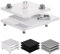 Casaria® Table Basse Blanc laqué Table de Salon modulable Table Basse carrée Moderne 60x60cm avec Plateaux rotatifs